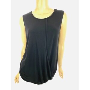 Banana Republic Size M Black Sleeveless Top Crossover Bodice Polyester/Spandex